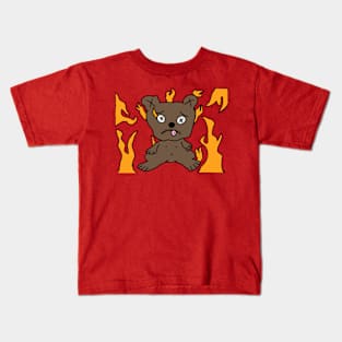 Flame Bear Kids T-Shirt